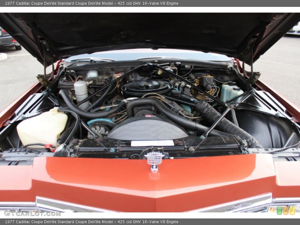 425 cid OHV 16-Valve V8 1977 Cadillac Coupe DeVille Engine