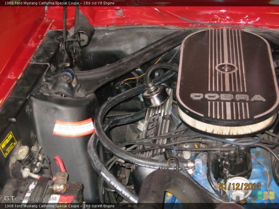 289 cid V8 Engine for the 1968 Ford Mustang #59935232