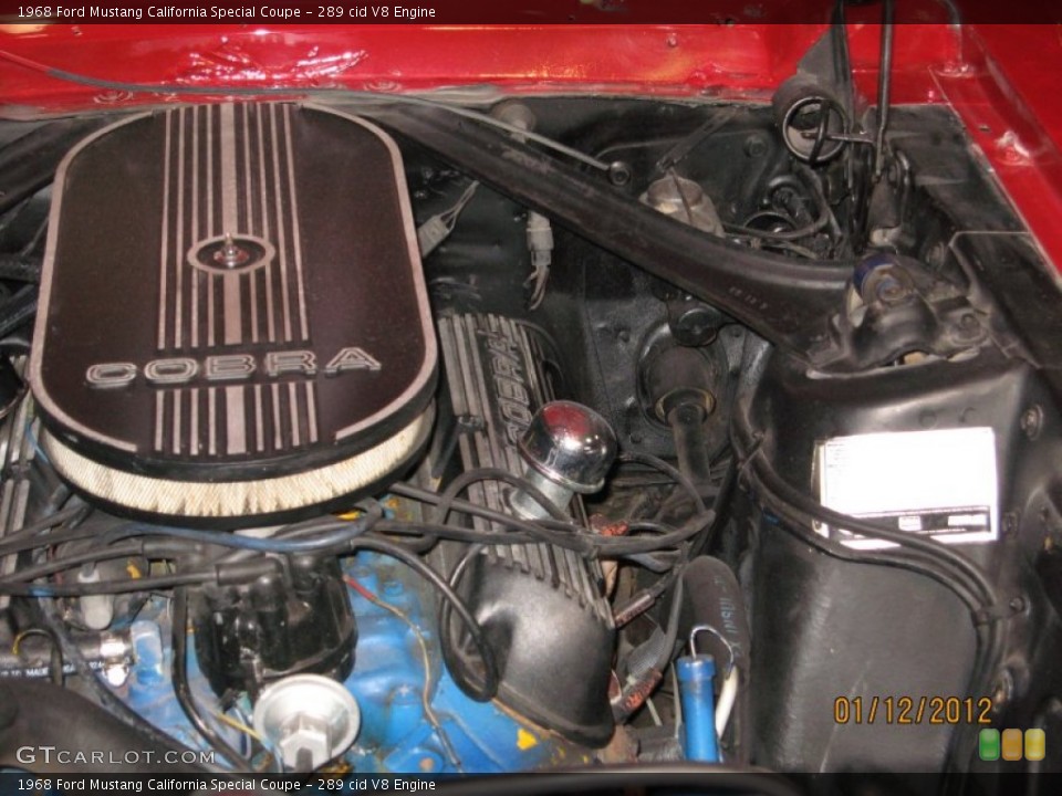 289 cid V8 Engine for the 1968 Ford Mustang #59935241