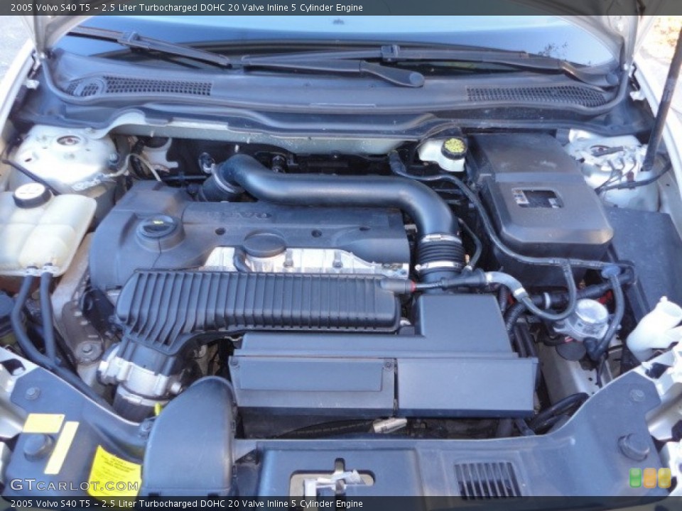 2.5 Liter Turbocharged DOHC 20 Valve Inline 5 Cylinder 2005 Volvo S40 Engine