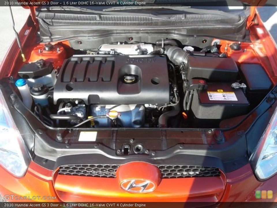 1.6 Liter DOHC 16-Valve CVVT 4 Cylinder Engine for the 2010 Hyundai Accent #59987992