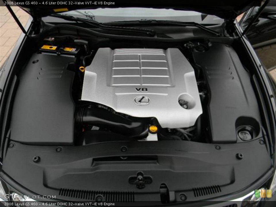 4.6 Liter DOHC 32-Valve VVT-iE V8 2008 Lexus GS Engine
