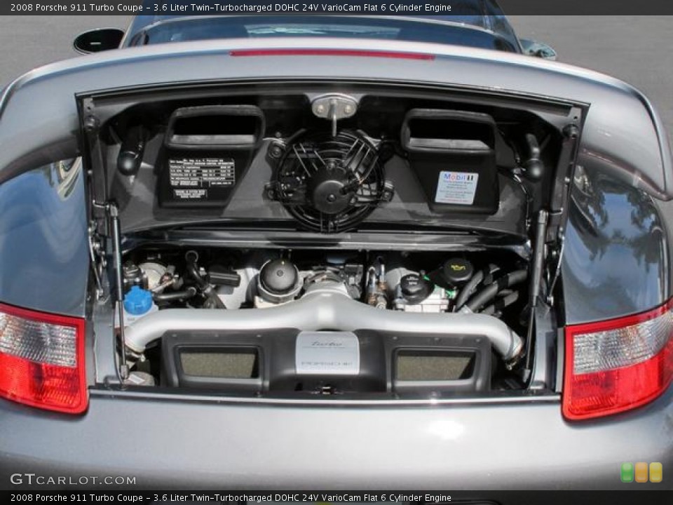 3.6 Liter Twin-Turbocharged DOHC 24V VarioCam Flat 6 Cylinder Engine for the 2008 Porsche 911 #59997022
