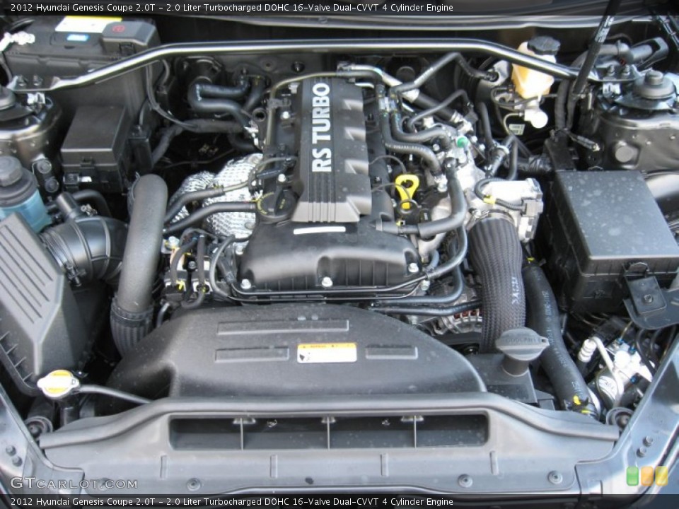 2.0 Liter Turbocharged DOHC 16-Valve Dual-CVVT 4 Cylinder Engine for the 2012 Hyundai Genesis Coupe #60028133