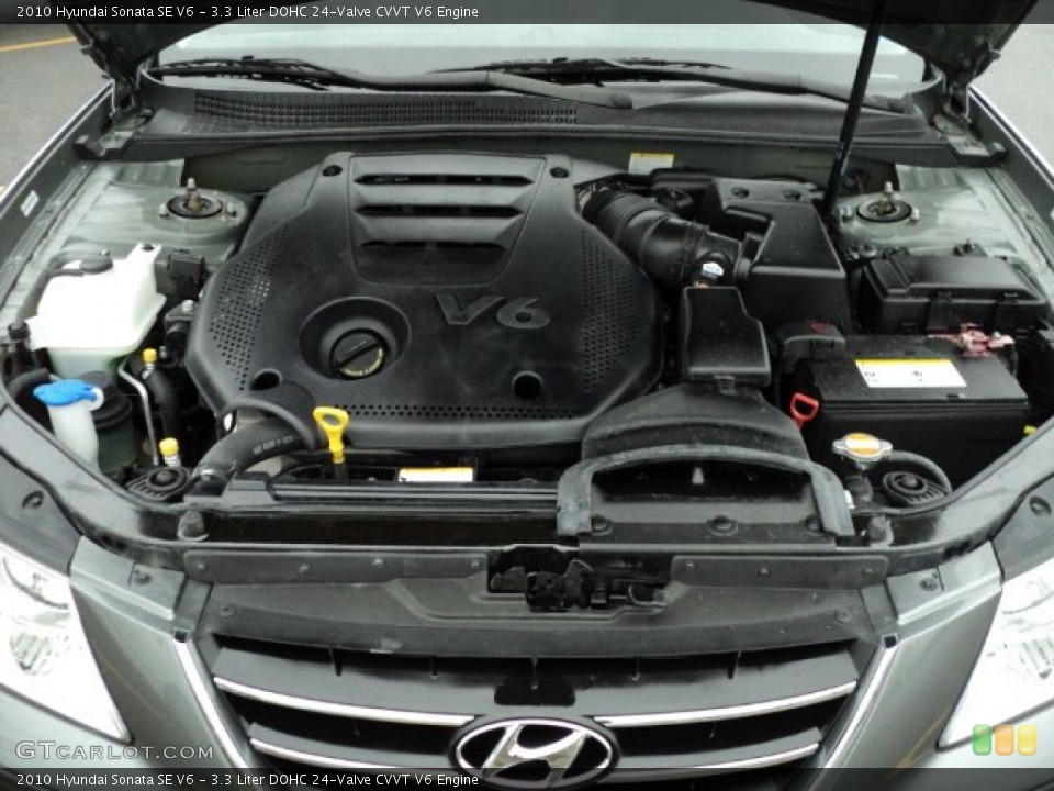 3.3 Liter DOHC 24-Valve CVVT V6 Engine for the 2010 Hyundai Sonata #60093750