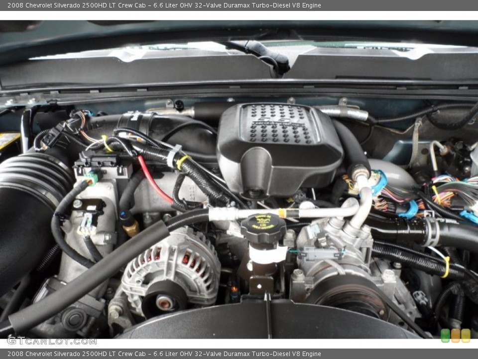 6.6 Liter OHV 32-Valve Duramax Turbo-Diesel V8 2008 Chevrolet Silverado 2500HD Engine