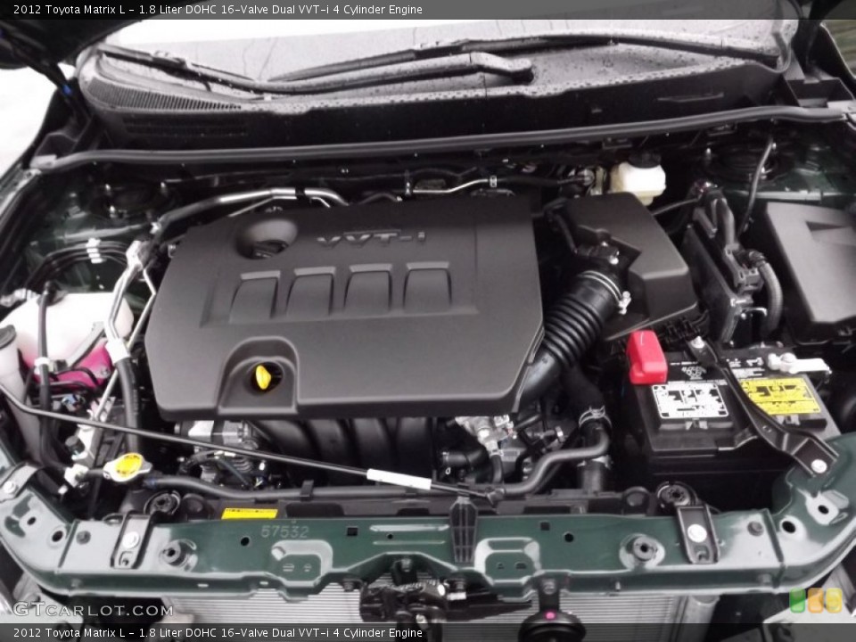 1.8 Liter DOHC 16-Valve Dual VVT-i 4 Cylinder 2012 Toyota Matrix Engine