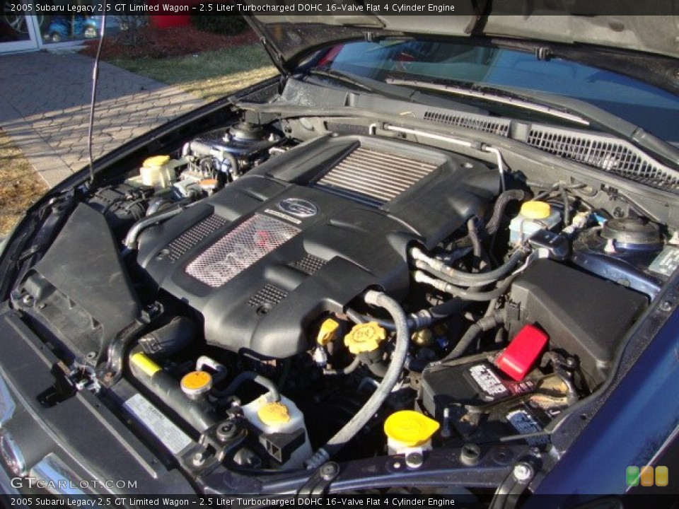 2.5 Liter Turbocharged DOHC 16-Valve Flat 4 Cylinder 2005 Subaru Legacy Engine