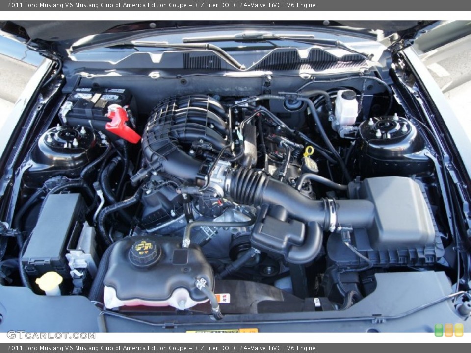 3.7 Liter DOHC 24-Valve TiVCT V6 Engine for the 2011 Ford Mustang #60149991