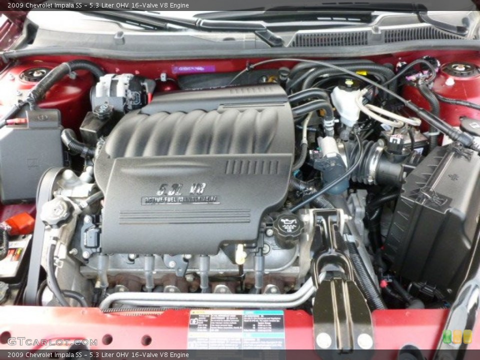 5.3 Liter OHV 16-Valve V8 Engine for the 2009 Chevrolet Impala #60163776