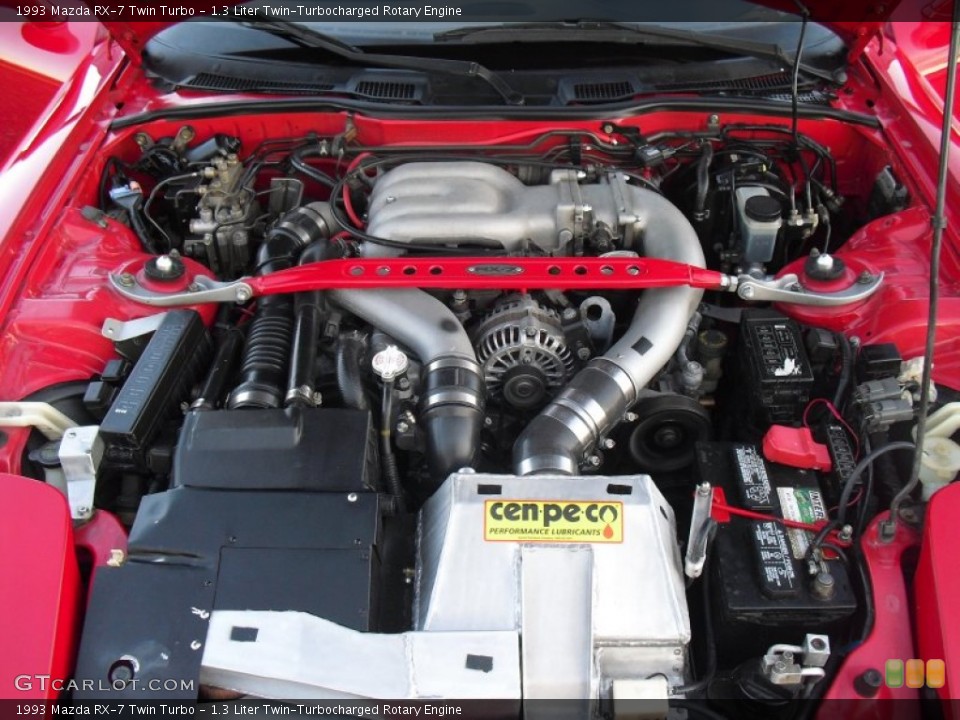 1.3 Liter Twin-Turbocharged Rotary 1993 Mazda RX-7 Engine