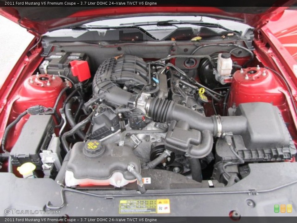 3.7 Liter DOHC 24-Valve TiVCT V6 Engine for the 2011 Ford Mustang #60258035