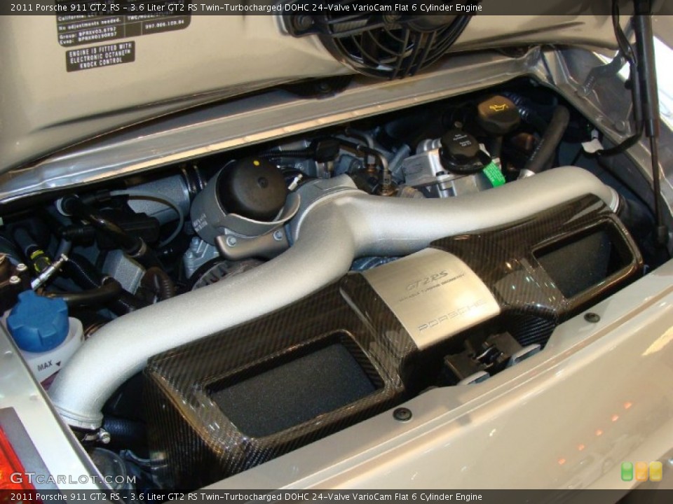 3.6 Liter GT2 RS Twin-Turbocharged DOHC 24-Valve VarioCam Flat 6 Cylinder Engine for the 2011 Porsche 911 #60347966
