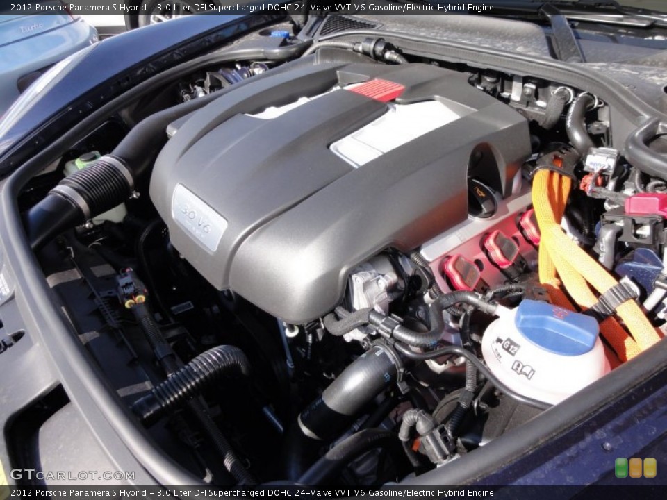 3.0 Liter DFI Supercharged DOHC 24-Valve VVT V6 Gasoline/Electric Hybrid Engine for the 2012 Porsche Panamera #60362253