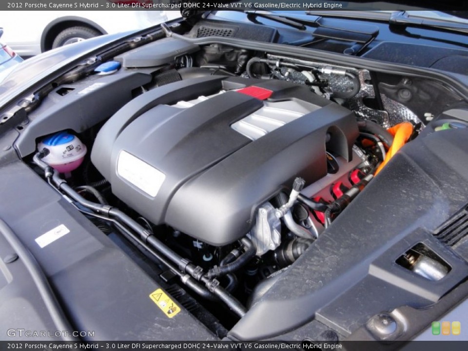3.0 Liter DFI Supercharged DOHC 24-Valve VVT V6 Gasoline/Electric Hybrid Engine for the 2012 Porsche Cayenne #60363093