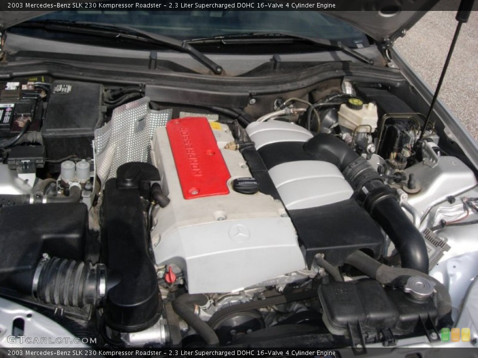 2.3 Liter Supercharged DOHC 16-Valve 4 Cylinder 2003 Mercedes-Benz SLK Engine