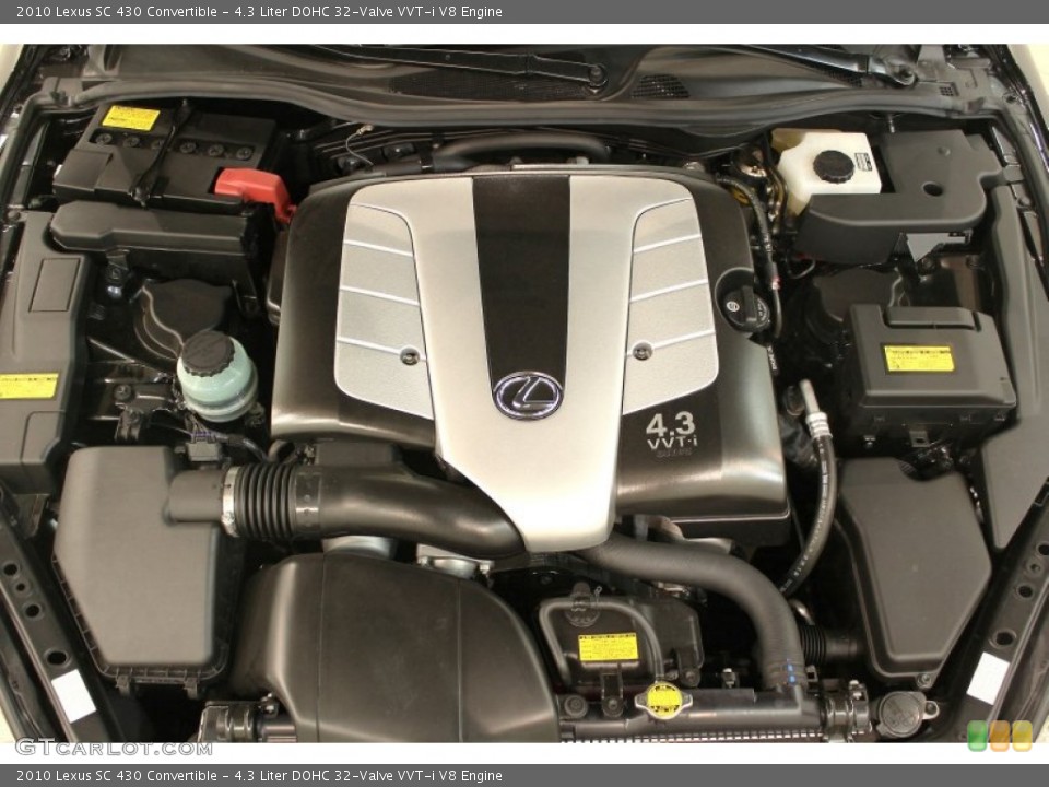 4.3 Liter DOHC 32-Valve VVT-i V8 2010 Lexus SC Engine