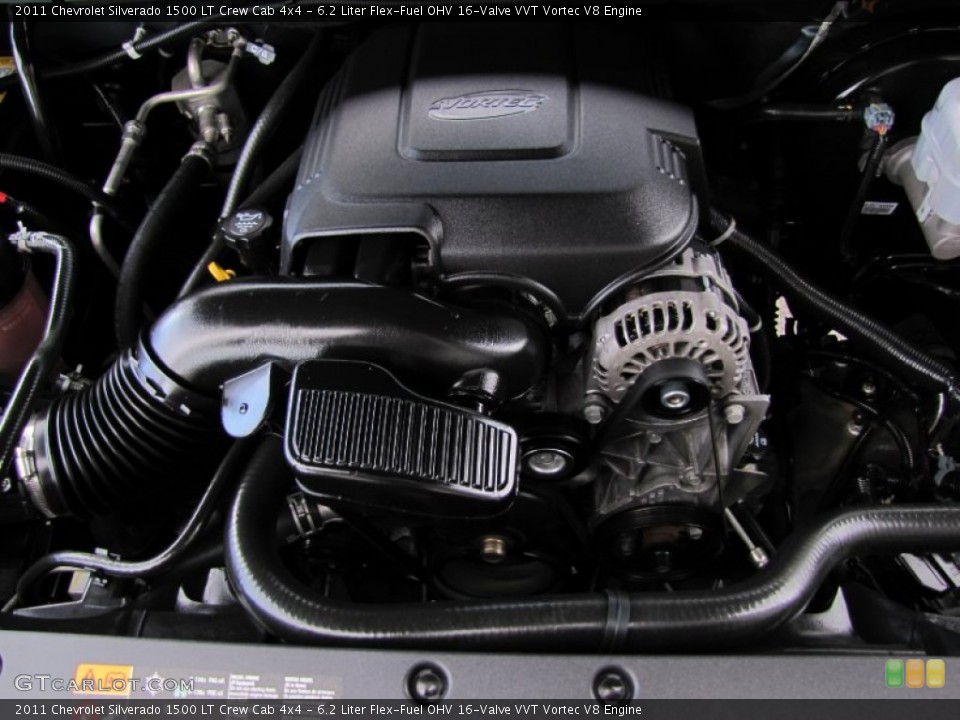 6.2 Liter Flex-Fuel OHV 16-Valve VVT Vortec V8 Engine for the 2011 Chevrolet Silverado 1500 #60443678