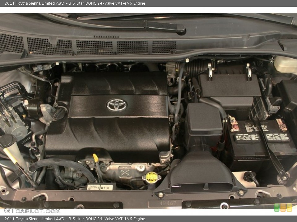 3.5 Liter DOHC 24-Valve VVT-i V6 Engine for the 2011 Toyota Sienna #60502712