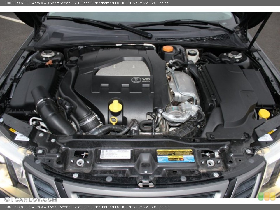 2.8 Liter Turbocharged DOHC 24-Valve VVT V6 Engine for the 2009 Saab 9-3 #60509505