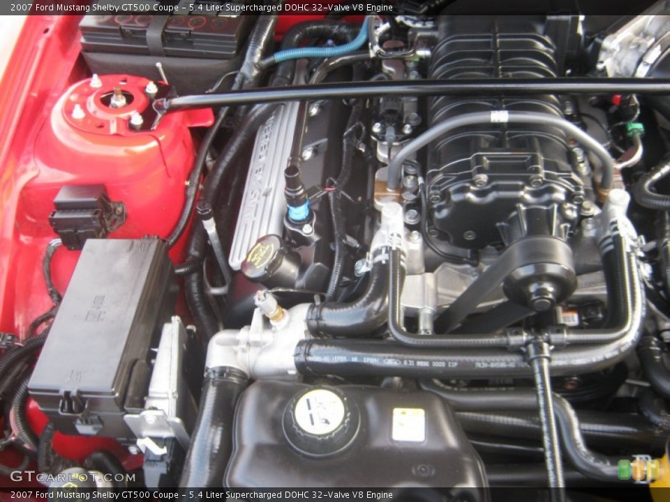 5.4 Liter Supercharged DOHC 32-Valve V8 Engine for the 2007 Ford Mustang #60512394