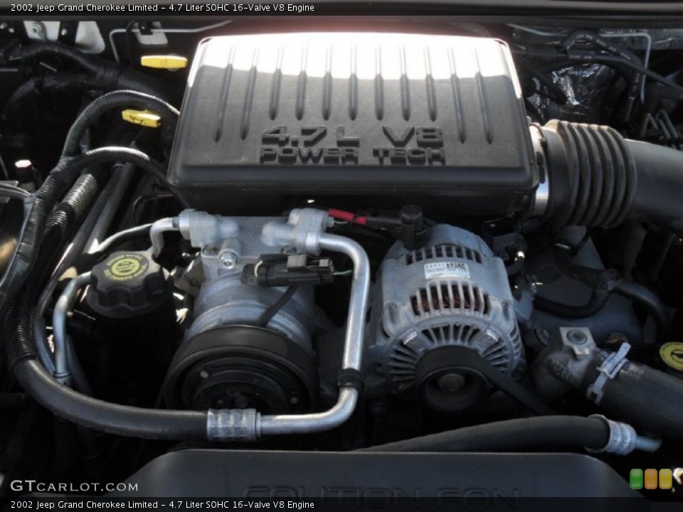 4.7 Liter SOHC 16-Valve V8 Engine for the 2002 Jeep Grand Cherokee #60552822