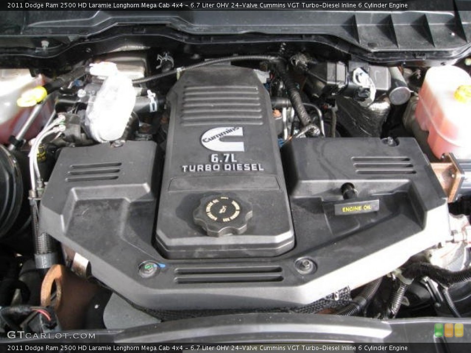 6.7 Liter OHV 24-Valve Cummins VGT Turbo-Diesel Inline 6 Cylinder Engine for the 2011 Dodge Ram 2500 HD #60579400