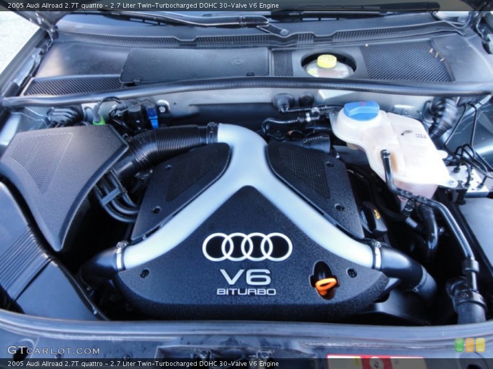 2.7 Liter Twin-Turbocharged DOHC 30-Valve V6 2005 Audi Allroad Engine