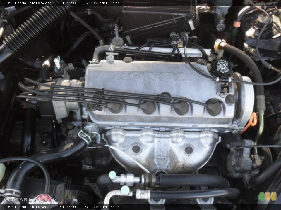 1.6 Liter SOHC 16V 4 Cylinder Engine for the 1998 Honda Civic #60626603