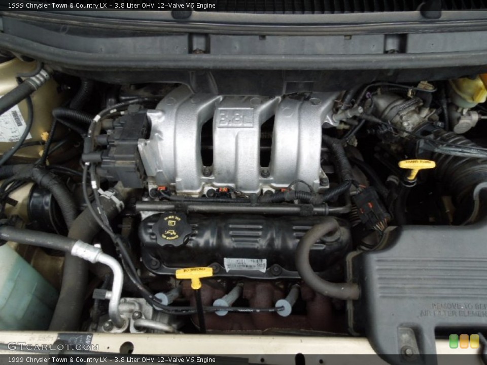 3.8 Liter OHV 12-Valve V6 1999 Chrysler Town & Country Engine