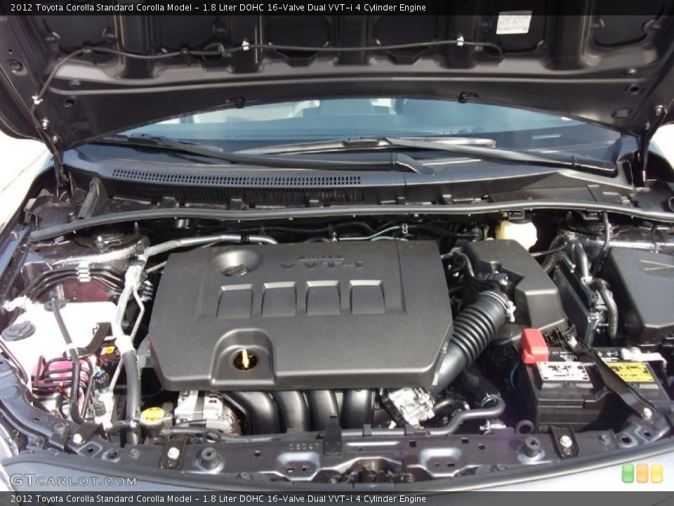 1.8 Liter DOHC 16-Valve Dual VVT-i 4 Cylinder 2012 Toyota Corolla Engine