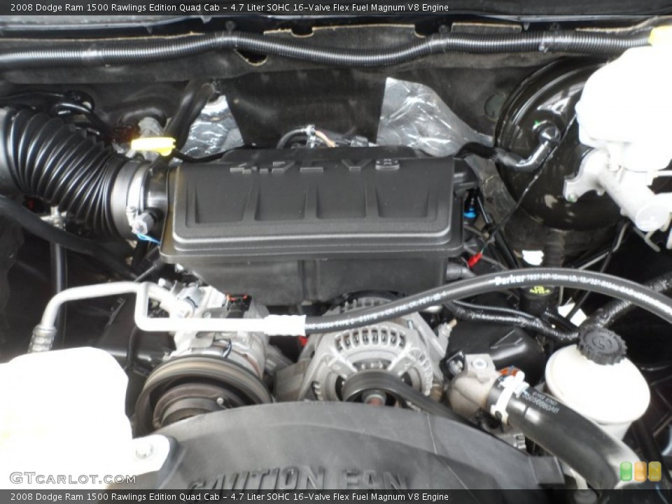 4.7 Liter SOHC 16-Valve Flex Fuel Magnum V8 Engine for the 2008 Dodge Ram 1500 #60692273