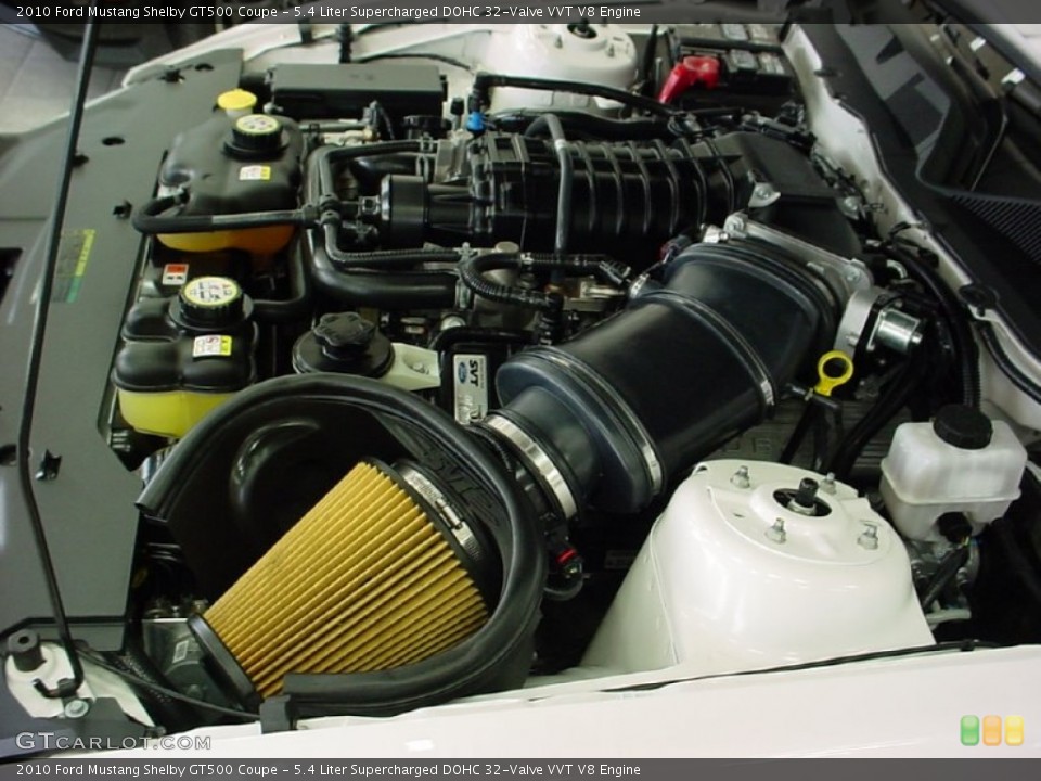 5.4 Liter Supercharged DOHC 32-Valve VVT V8 Engine for the 2010 Ford Mustang #60718306