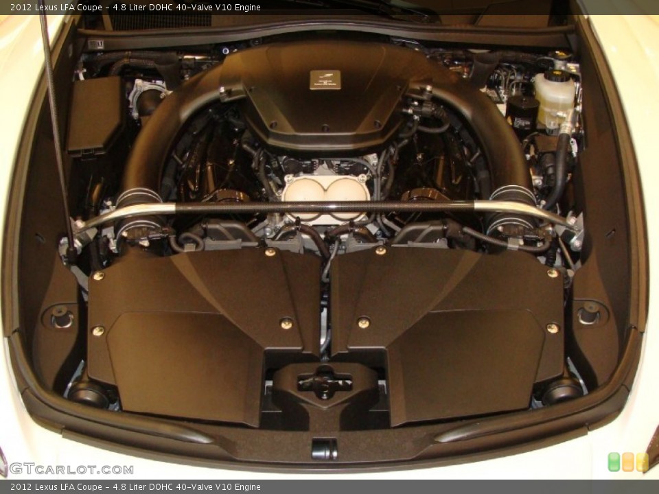 4.8 Liter DOHC 40-Valve V10 2012 Lexus LFA Engine