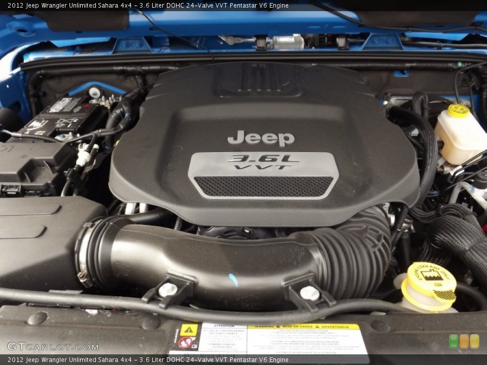 3.6 Liter DOHC 24-Valve VVT Pentastar V6 Engine for the 2012 Jeep Wrangler Unlimited #60726865