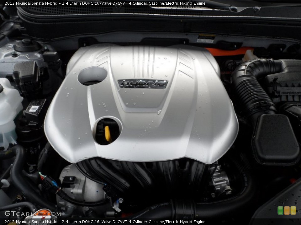 2.4 Liter h DOHC 16-Valve D-CVVT 4 Cylinder Gasoline/Electric Hybrid Engine for the 2012 Hyundai Sonata #60751512