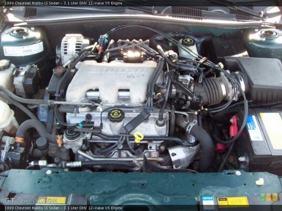 3.1 Liter OHV 12-Valve V6 1999 Chevrolet Malibu Engine
