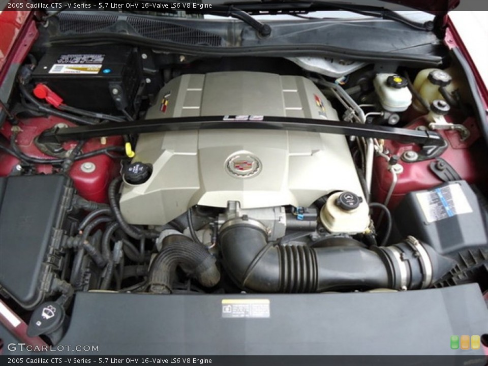 5.7 Liter OHV 16-Valve LS6 V8 2005 Cadillac CTS Engine