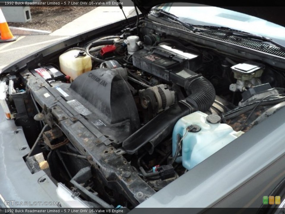 5.7 Liter OHV 16-Valve V8 Engine for the 1992 Buick Roadmaster #60873891