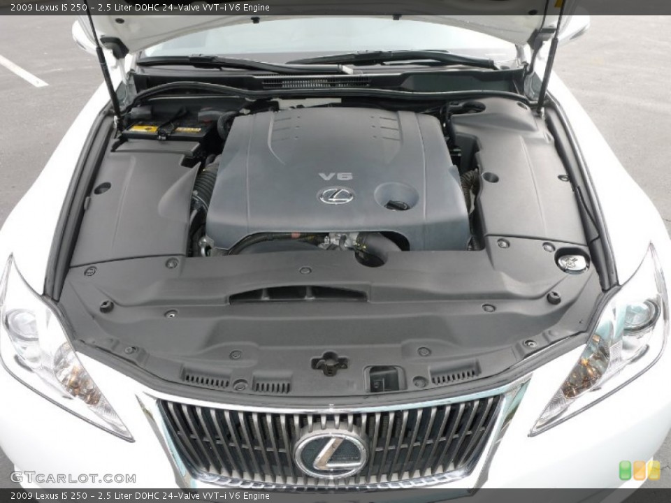 2.5 Liter DOHC 24-Valve VVT-i V6 2009 Lexus IS Engine