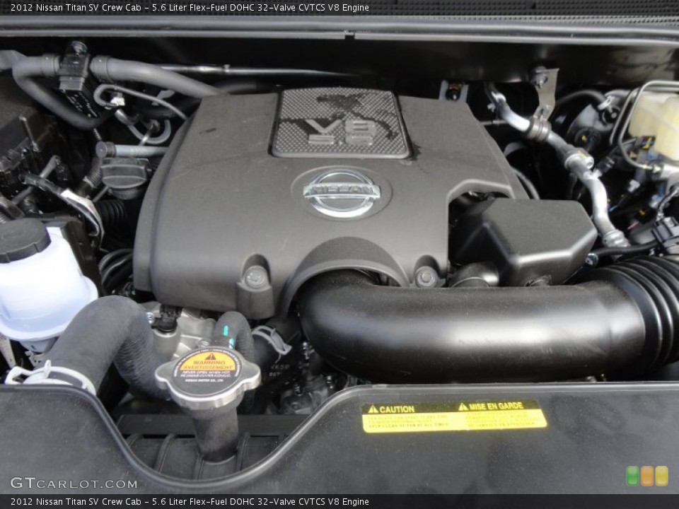 5.6 Liter Flex-Fuel DOHC 32-Valve CVTCS V8 Engine for the 2012 Nissan Titan #60925487