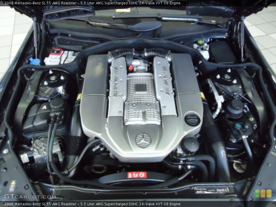 5.5 Liter AMG Supercharged SOHC 24-Valve VVT V8 Engine for the 2008 Mercedes-Benz SL #60951994