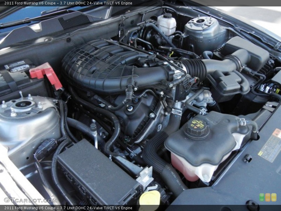 3.7 Liter DOHC 24-Valve TiVCT V6 Engine for the 2011 Ford Mustang #60952035