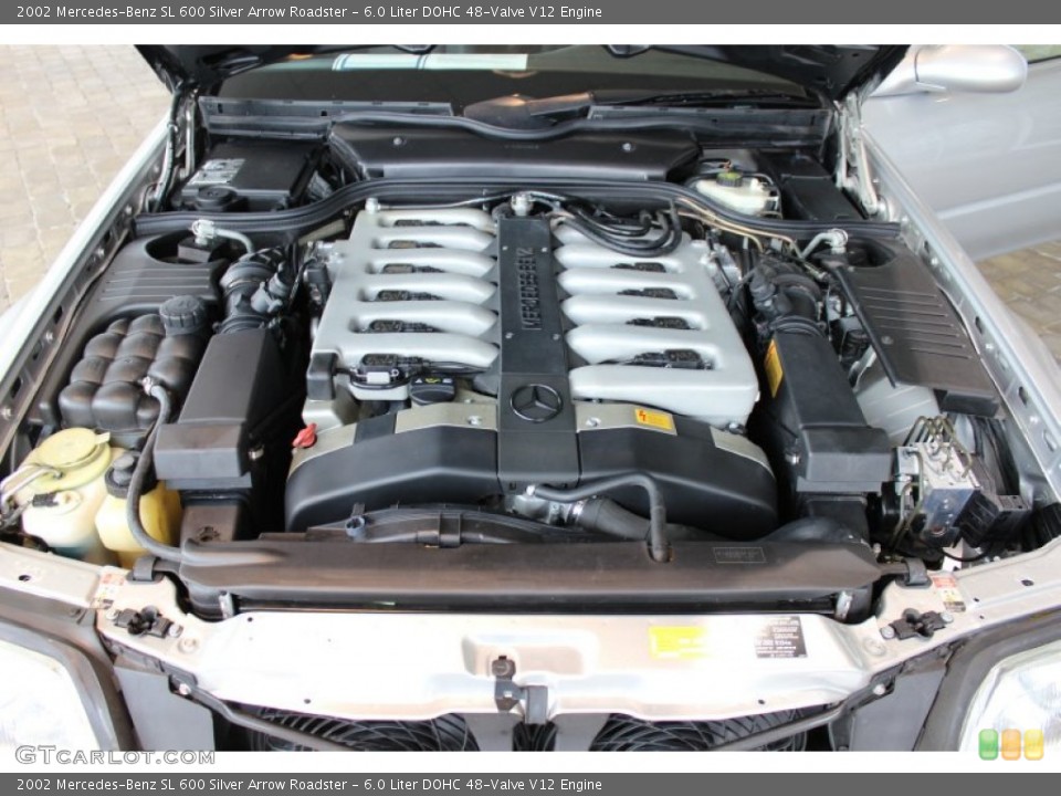 6.0 Liter DOHC 48-Valve V12 2002 Mercedes-Benz SL Engine