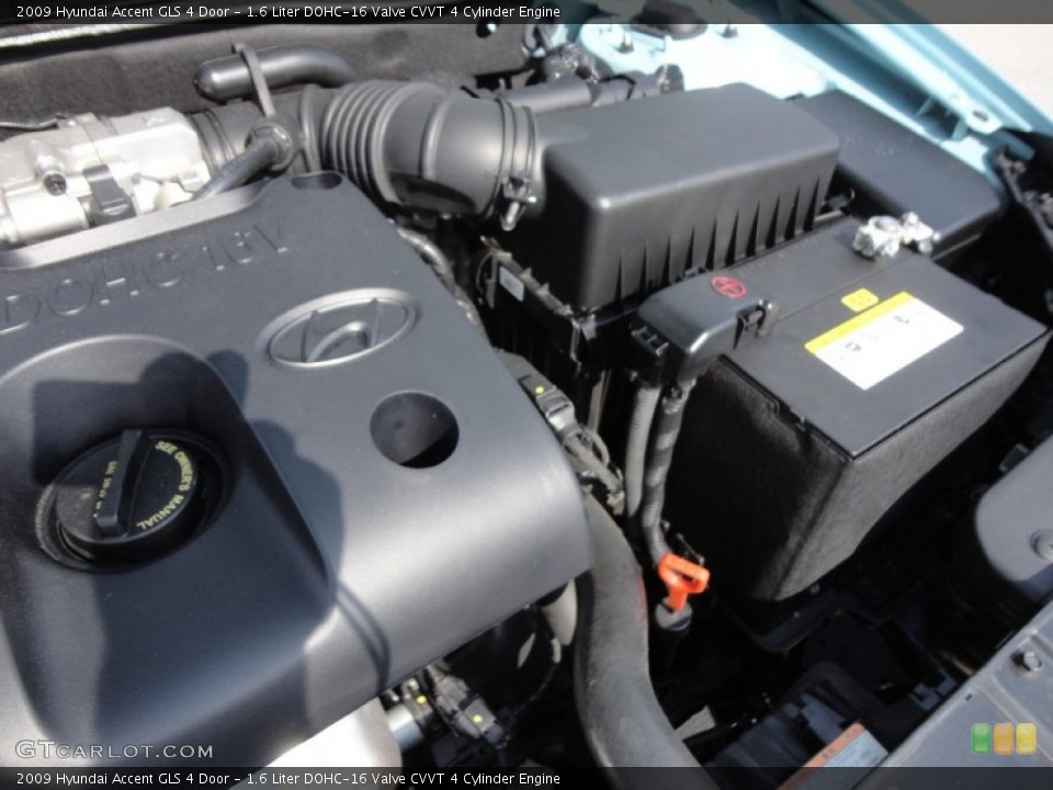 1.6 Liter DOHC-16 Valve CVVT 4 Cylinder Engine for the 2009 Hyundai Accent #61013611