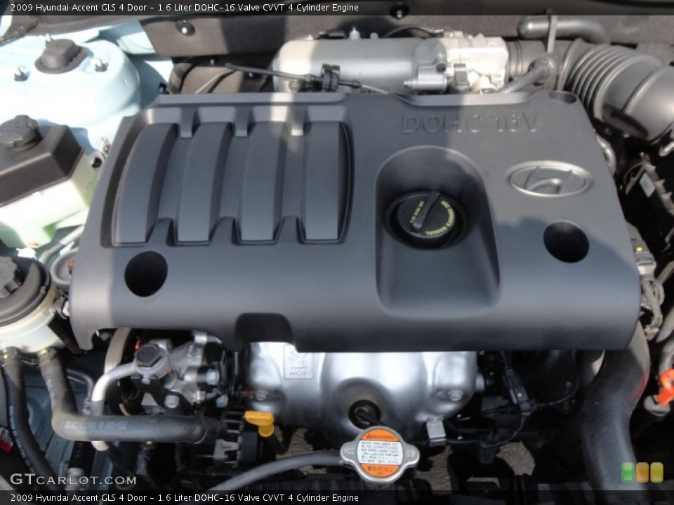 1.6 Liter DOHC-16 Valve CVVT 4 Cylinder Engine for the 2009 Hyundai Accent #61013629