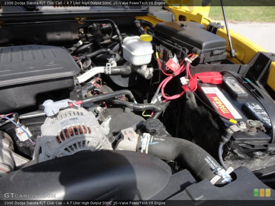 4.7 Liter High Output SOHC 16-Valve PowerTech V8 2006 Dodge Dakota Engine