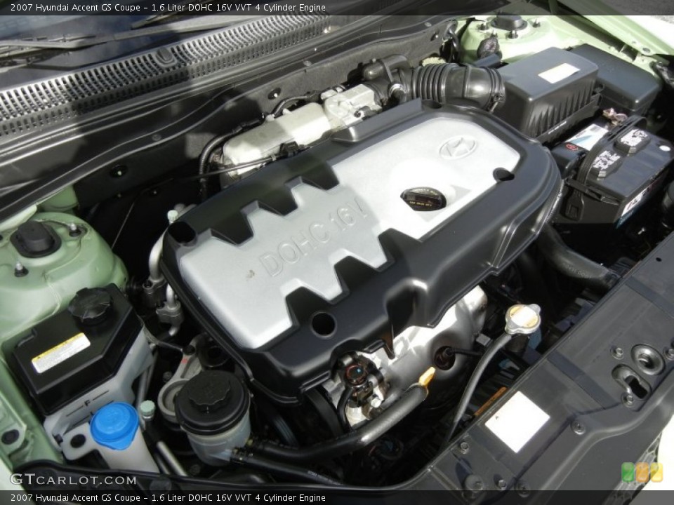 1.6 Liter DOHC 16V VVT 4 Cylinder Engine for the 2007 Hyundai Accent #61035427