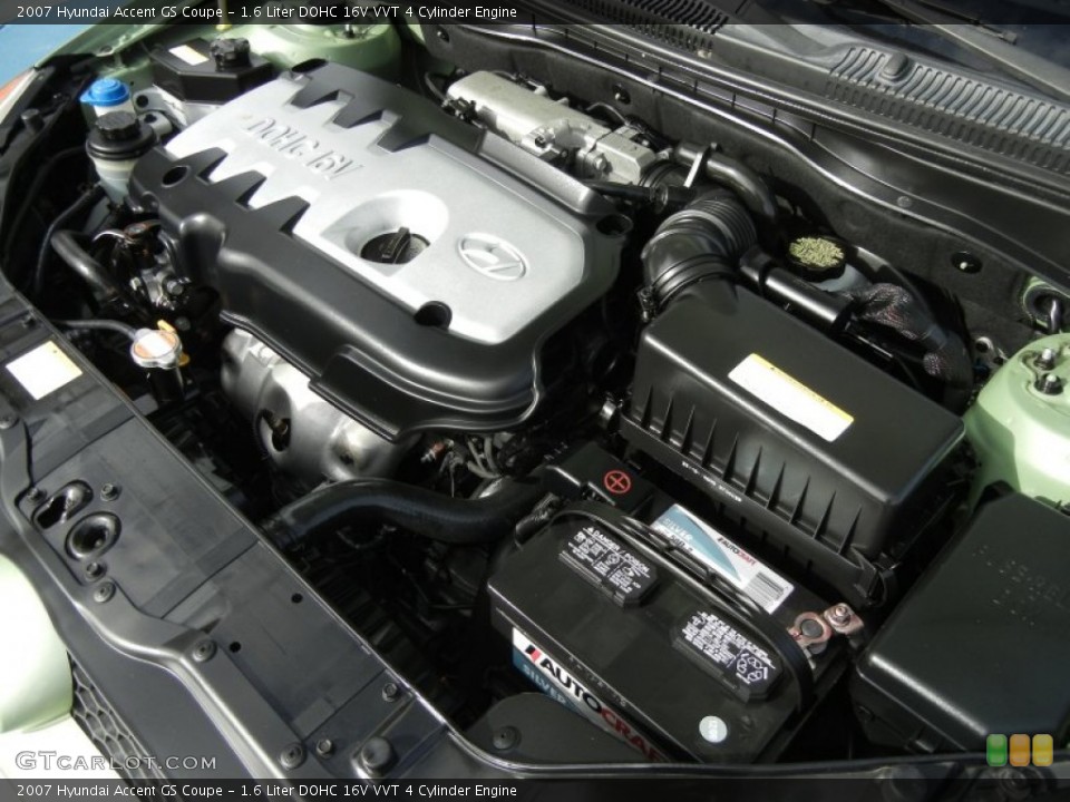1.6 Liter DOHC 16V VVT 4 Cylinder Engine for the 2007 Hyundai Accent #61035435