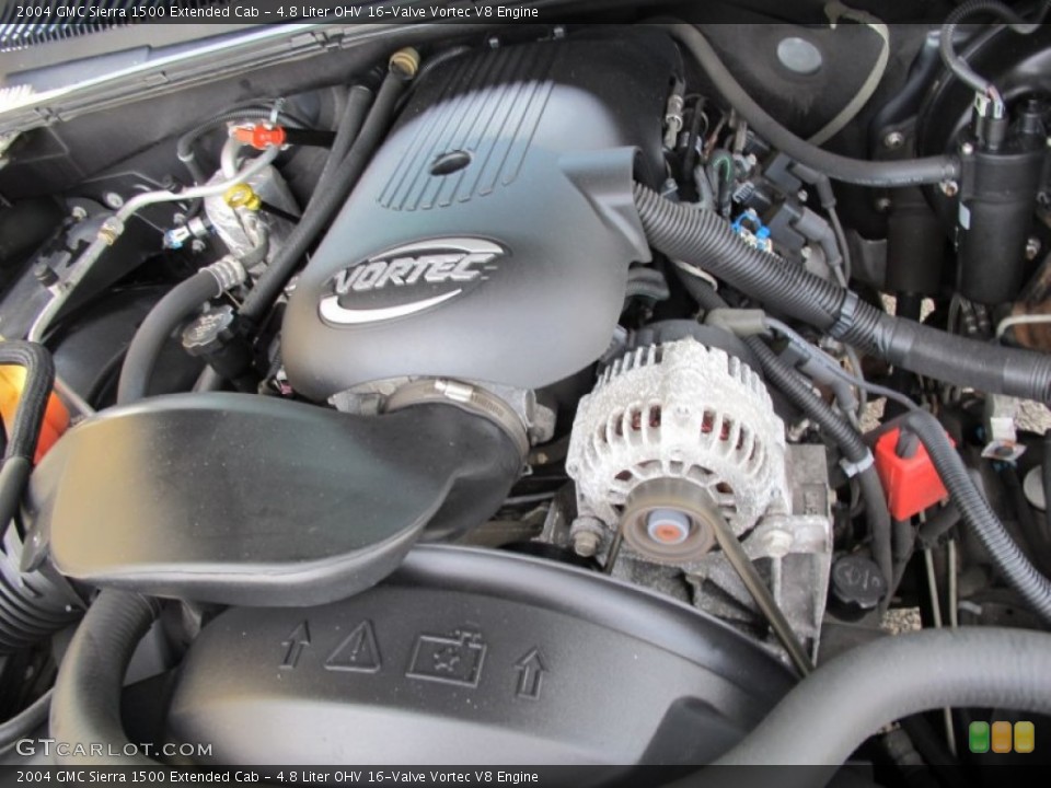 4.8 Liter OHV 16-Valve Vortec V8 2004 GMC Sierra 1500 Engine